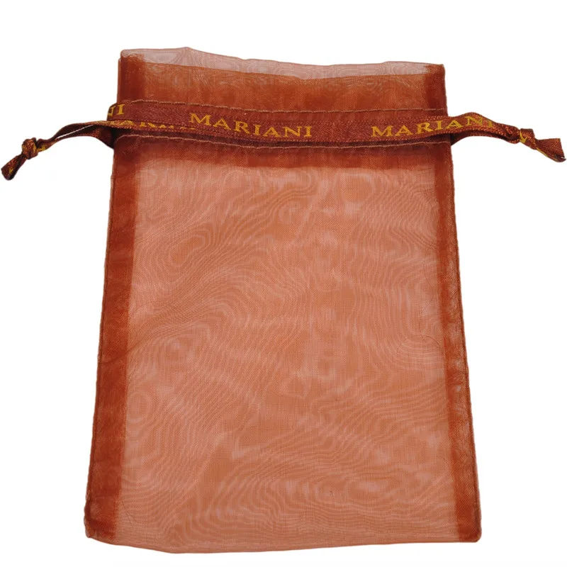 
Cheap Custom Personalized Organza Cosmetics Drawstring Bag Plain Organza Bags With printing on Ribbon 