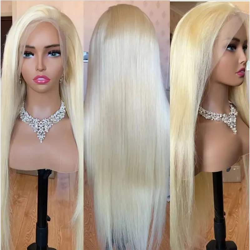 13x6  613 blonde 180% Density Virgin Hair Highlighted Wigs With Color Hd Highlighted 28 Inch Human Wig For Black Women