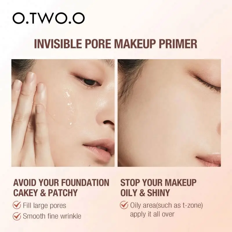O.TWO.O Wholesale Moisturizing Makeup Face Primer Oil Control Smooth Transparent Texture Hydrating Glow Makeup Primer