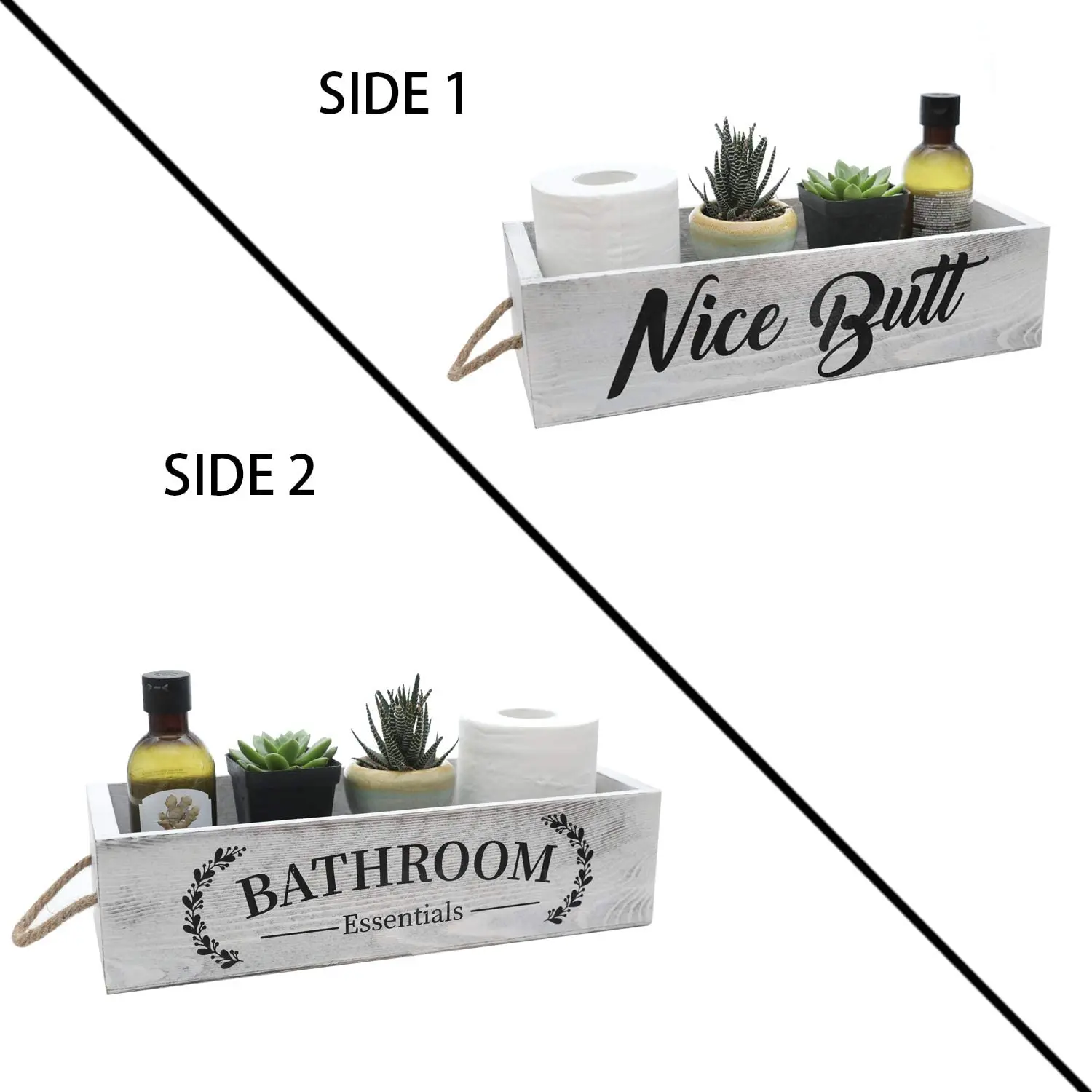 Rustic Home Decor Box for Bathroom,nice butt bathroom decor box