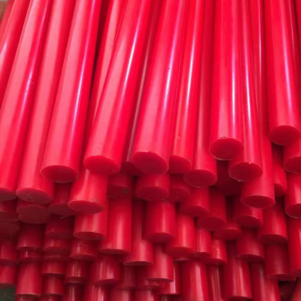 Direct supplier 45 to 98A hardness 8mm to 300mm red yellow black white polyurethane PU rubber rod urethane round rod stock