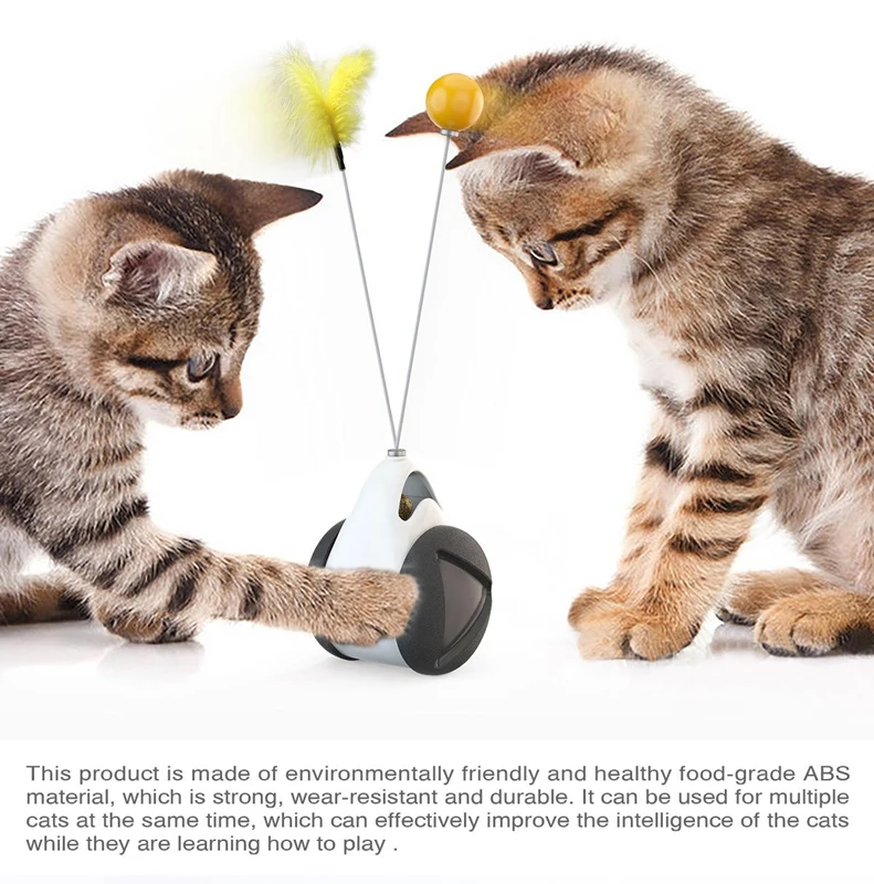 Wholesale New Pet Toy Balance Car Tumbler Interactive Cat Toy With Ball Or Feather