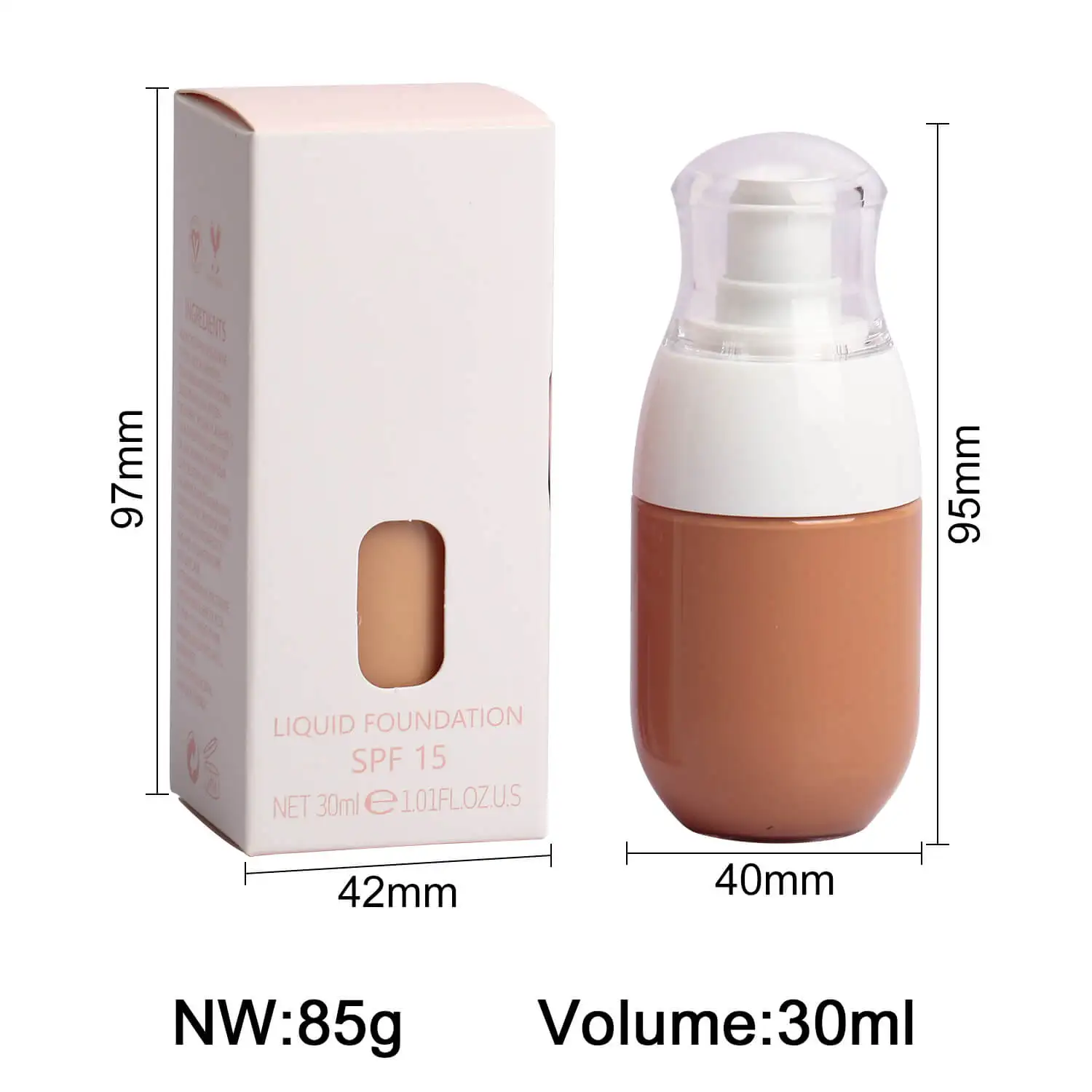 24 Hour Wear Make Up Foundation High Quality for all Skin Custom Full coverage foundation base foundation makeup