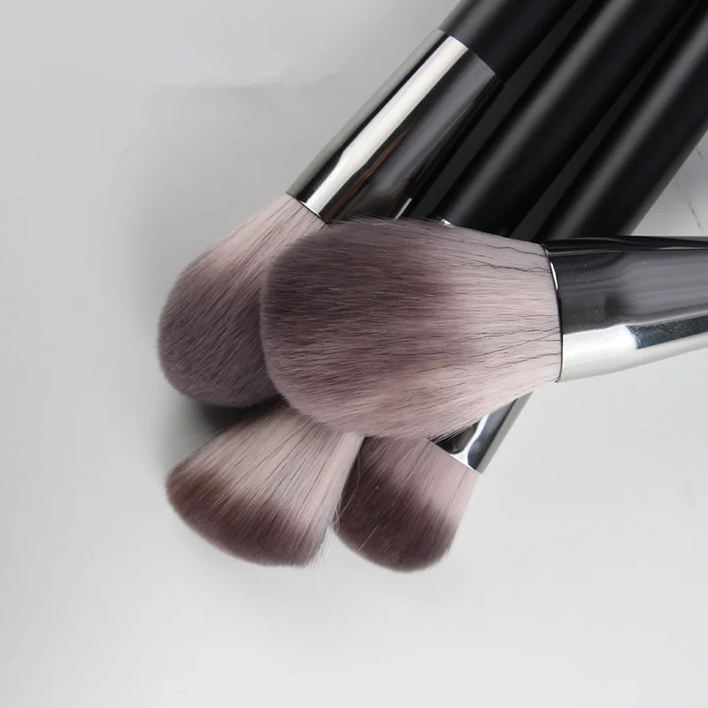2022 New Arrival Manufacture Custom Logo Vegan Professional Wholesale Black Makeup Brush Set
