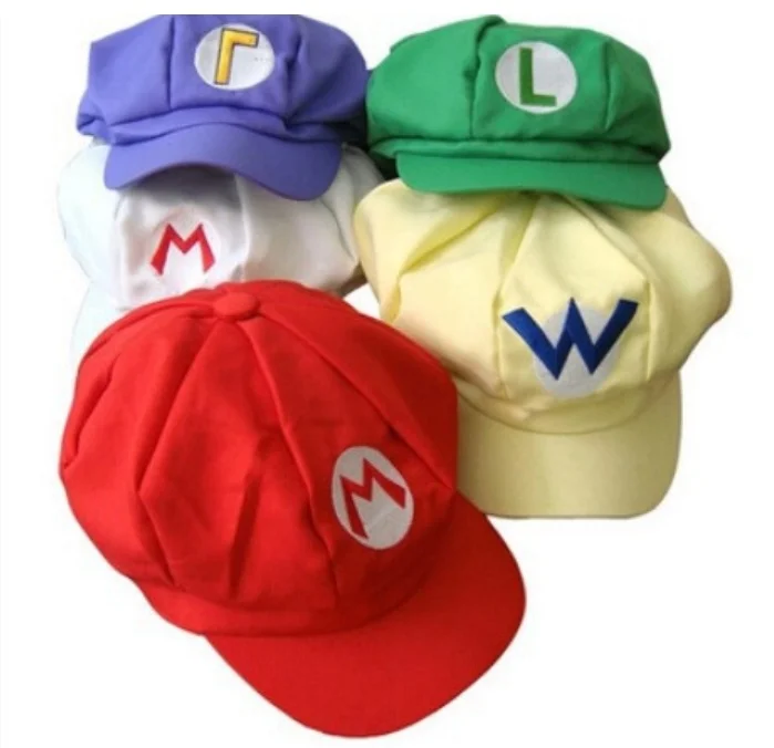 Super Mario Hat Luigi Set Adult Kids Costume Perfect for Party Carnival Role Cosplay Classic Hats