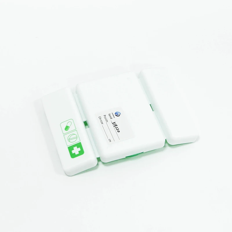 Magnetic Foldable Small Pill Organizer Travel Pill Case Box 7 Compartments Pill Box 7 Days A Week Medicine Box