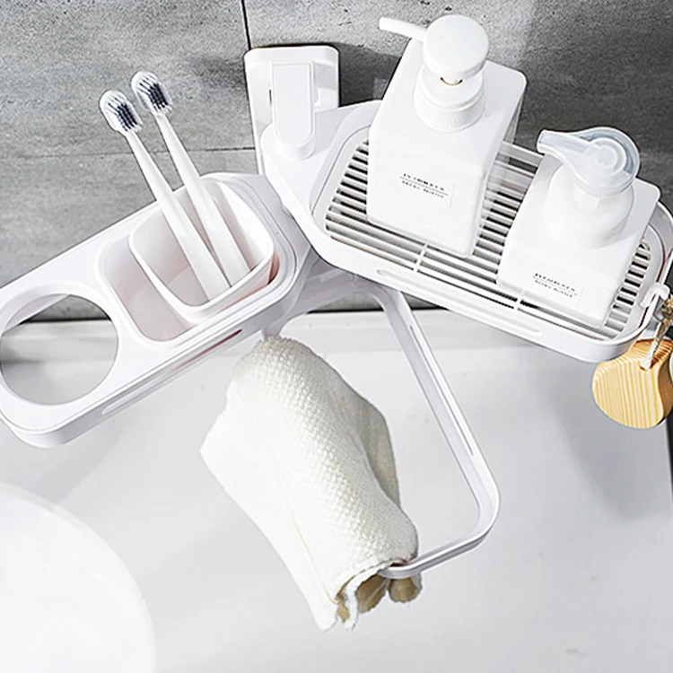 Professional Manufacture Shelves Storage Bathroom Shelf Wall mounted Plastic Bathroom Shelf