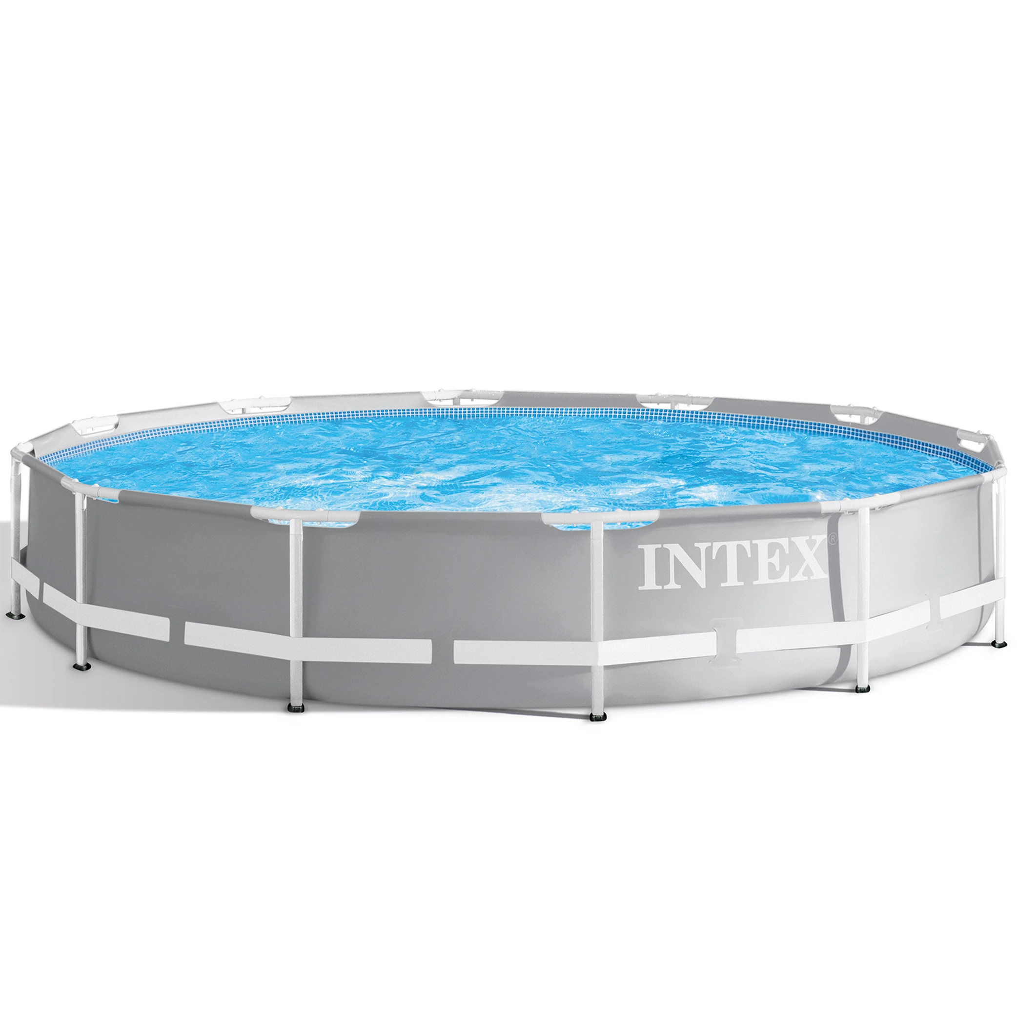 Intex 26702 Ultra Metal Frame Pool Large Adult Round Above Ground Swimming Pool