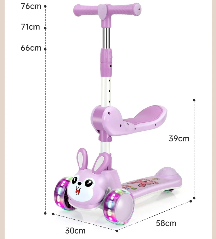 New models kids toys baby 3 wheels scooter 3 in 1 child scooter with foldable seat