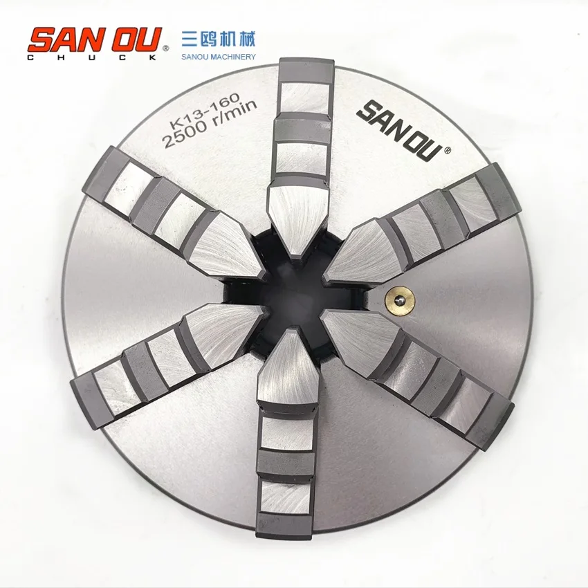 6 Jaw Chuck Sanou Metal Chuck K13 Series 100MM 125MM 160MM 200MM 250MM