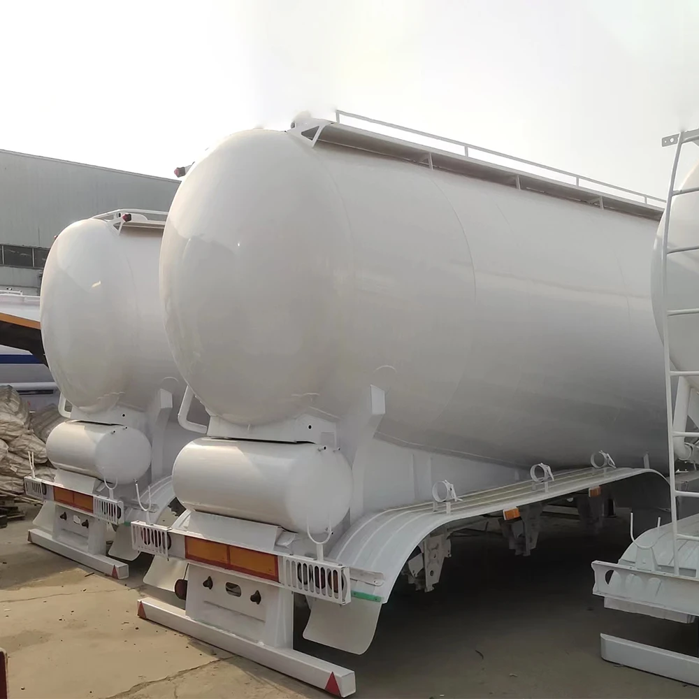 3 Axles 40cbm 45m3 Bulk Cement Carrier Powder Tank Semi Truck Trailer