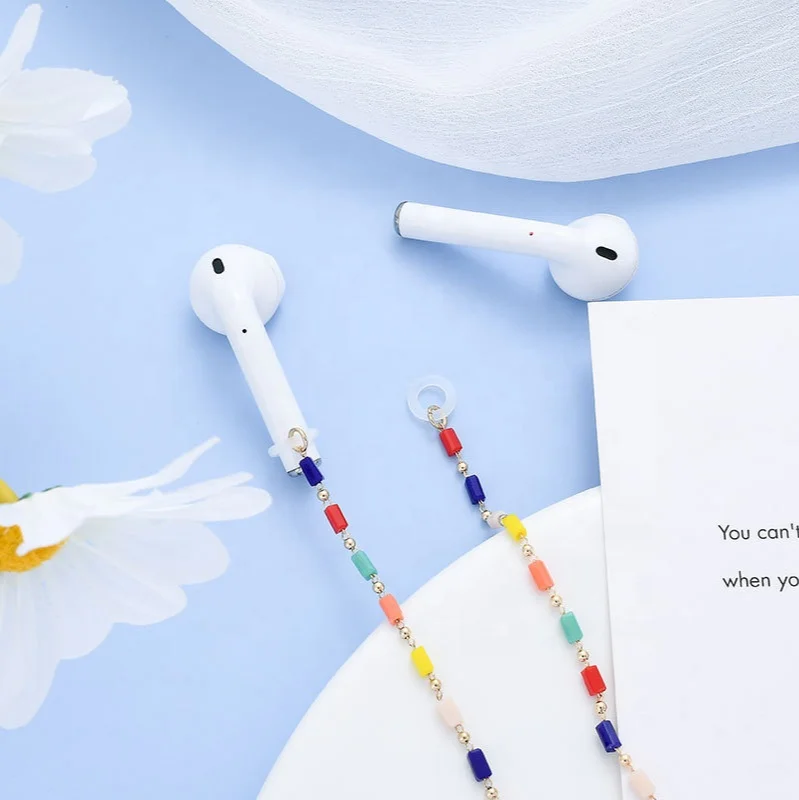 
Fashion personality handmade mask chain colorful crystal ear protection artifact hanging rope fashion popular gl 