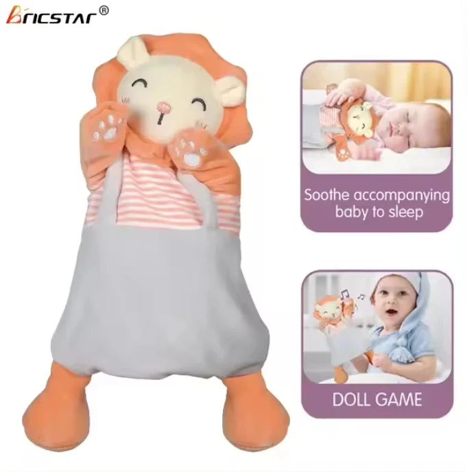 Bricstar High quality Hand Puppet Baby Soothing Toy baby animal hand puppet toy