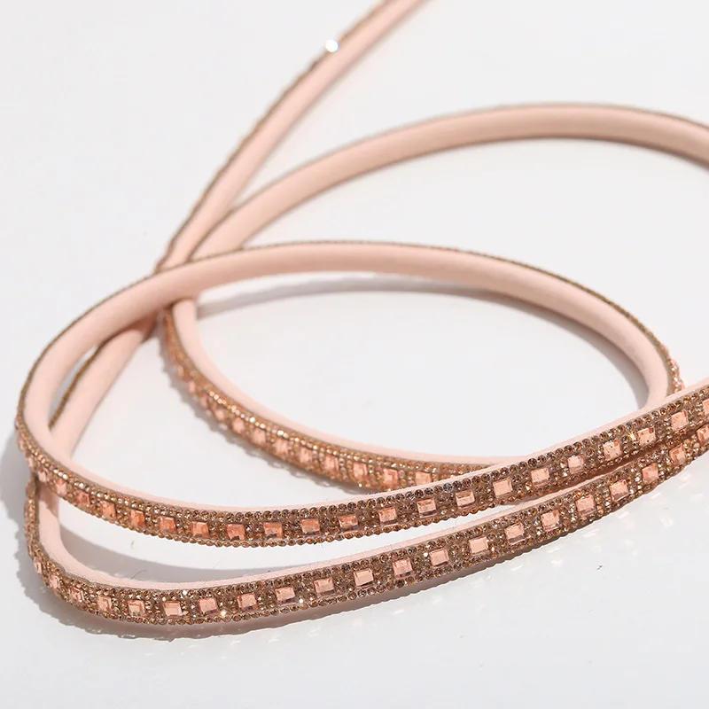 Fashion Sandals Accessories Rhinestone Diamond Cord Crystal Trimming Rope for Shoes