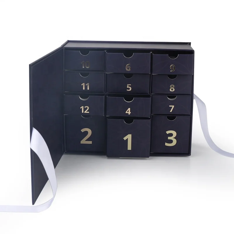 12 days box drawers empty advent calendar calendar Christmas advent eternity calendar pen box