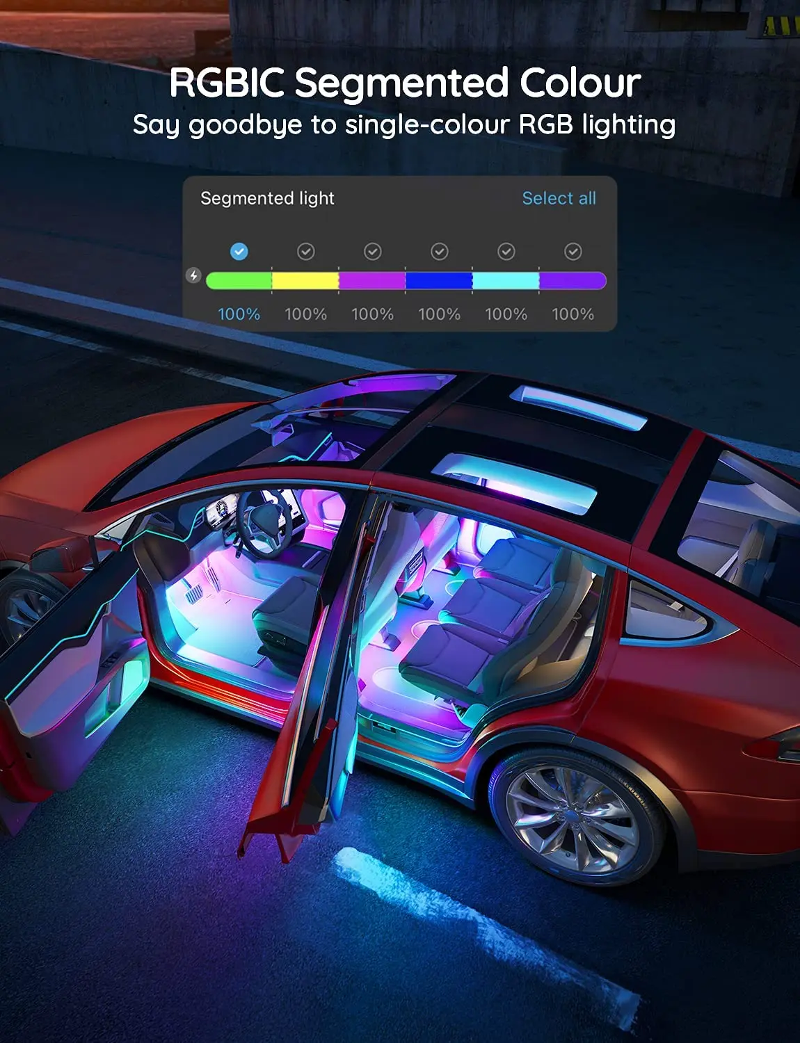  Новая автоматическая светодиодная RGB атмосфера полосы света 24/36/48 светодиодный беспроводной пульт дистанционного управления голосового ног лампы Авто Декоративные Атмосферу