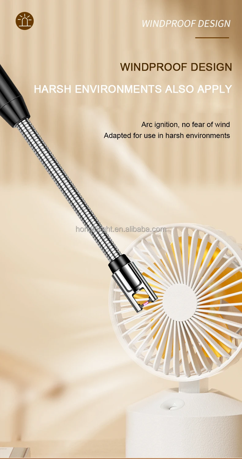 JL 897-2 Wholesale Electronic USB Rechargeable Plasma Arc BBQ Lighter Windproof 360 Degree Free Rotation for Cigarettes