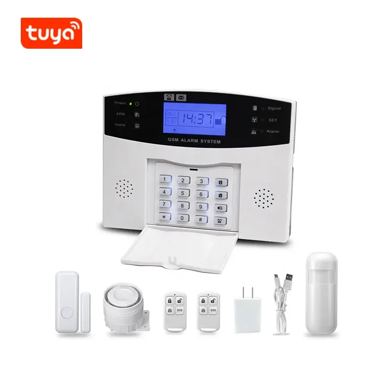Smart WiFi GSM Self Alarm Tuya Application Notification Intelligent Control Anti intruder Home Store Security Alarm System