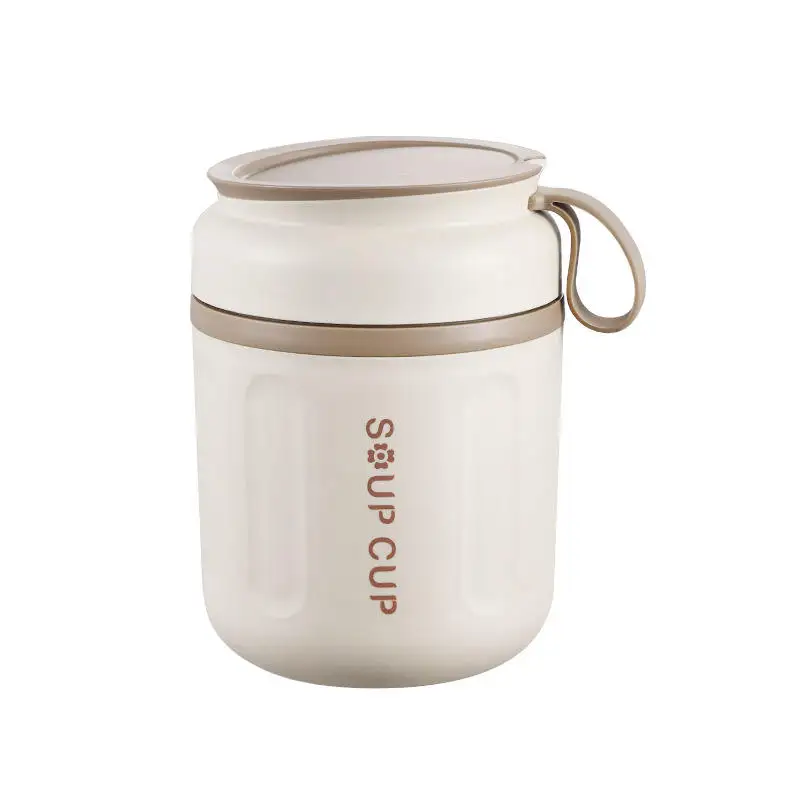 480ml Stainless Steel Lunch Box with Spoon Thermal Food Container Vaccum Cup Insulate Bento Box Thermos Soup Cup For Kids School