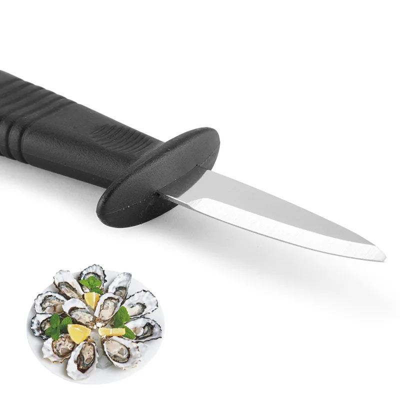high quality stainless steel oyster knife plastic handle seafood scallop prying knife