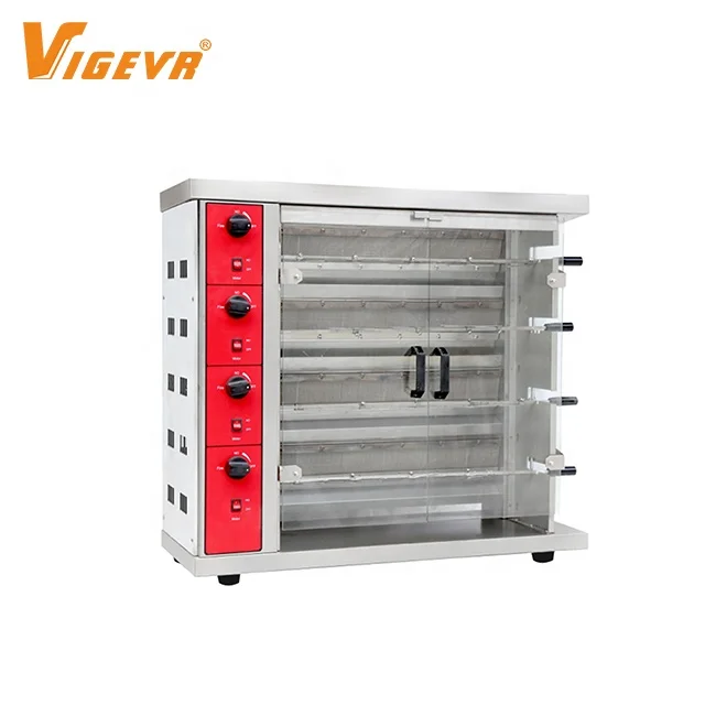 Коммерческое кухонное оборудование 4-слойная газовая печь для курицы-гриля 4 стержня 16