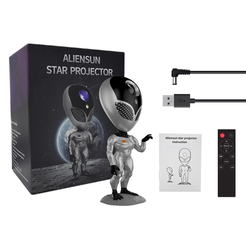 Dropshipping Smart Multi-color Space Skylight Projection Lamp Aliensun starry galaxy projector Alien Star Projector for Bedroom