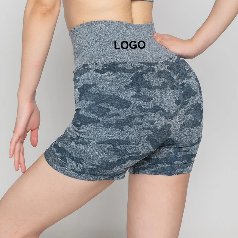 Wholesale Stretch Yoga Shorts High Waist Fitness Hips Women Sports Shorts Camo Short Skirts For Girls