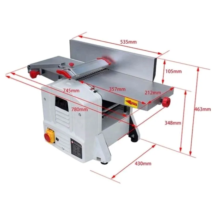 8-Inch Multifunction Electric Wood Jointer Planer Thicknesser - Efficient Tool for Woodworking.