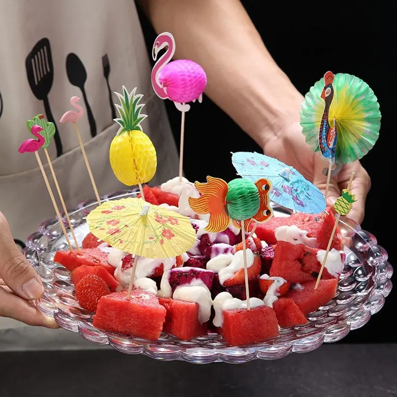 bamboo stick cocktail umbrella toothpicks for drink and party