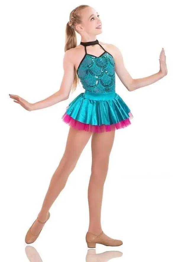 New Arrival Girl Sequin Jazz tutu dance costumes women two pieces  jazz dance costume