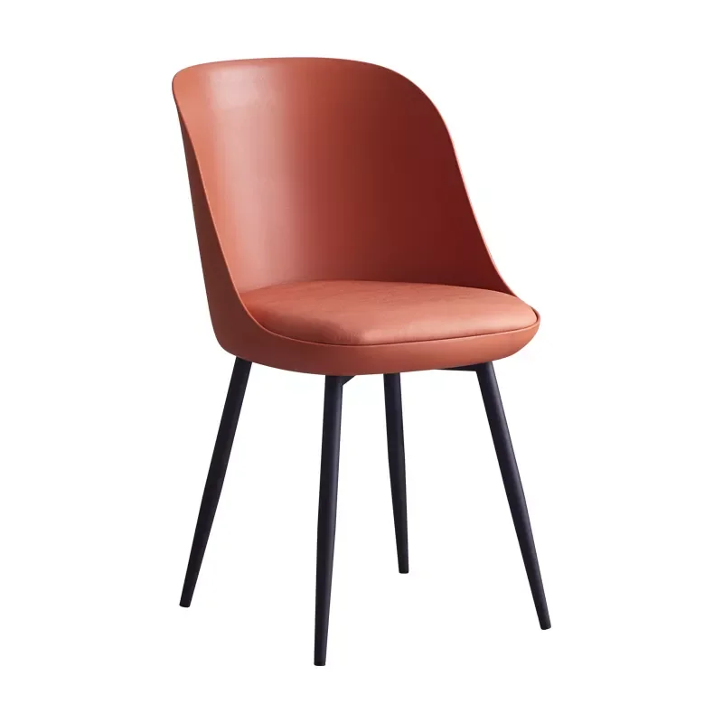 nordic design Popular Modern Design Woven Chair Leather With Black Metal Leg Used For Dining Room Chair Restaurant dining set
