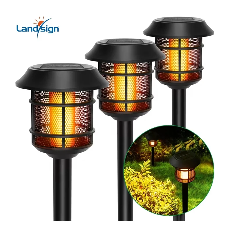 2024 New 36 LED Solar Flickering Torch Light Garden Decoration Courtyard Deck Outdoor Solar Panel Battery Powered Multiple Usage