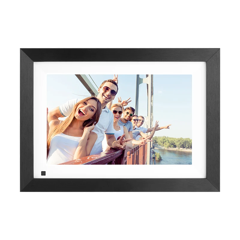 Wood Frame Digital Photo Frame 10 inch Touch Screen Smart WiFi Cloud Sexy Videos Frame Sharing Photos and Videos via App