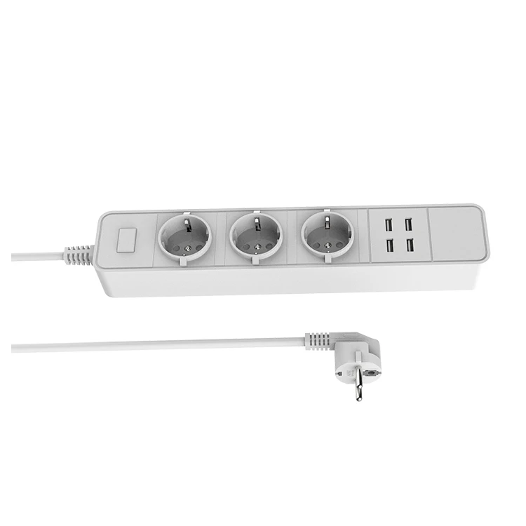 EU Smart Extension 3 Socket 4 USB Hub WiFi Tuya Smart Power Strip