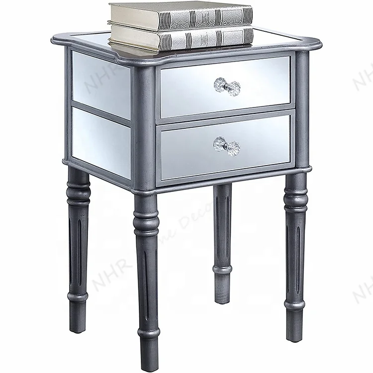 Высококачественный материал Изящные зеркальные прикроватные шкафы мебель для спальни