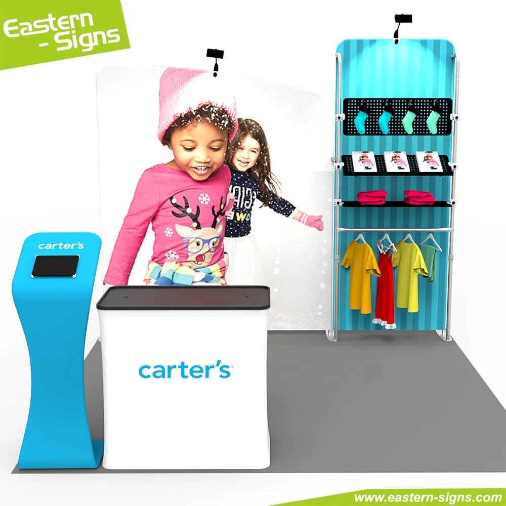 Современная Портативная Алюминиевая Натяжная ткань Торговая выставка событие 3*3 стандартная камера для рекламы