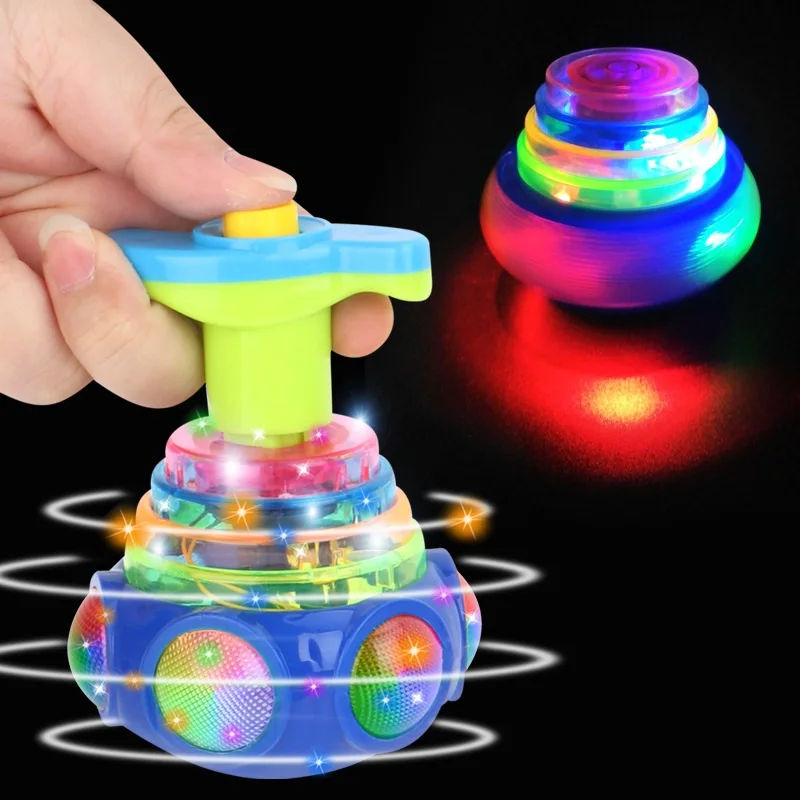 Children gyro toys boys and girls Street stalls Park night market Wholesale toys Light music gyro