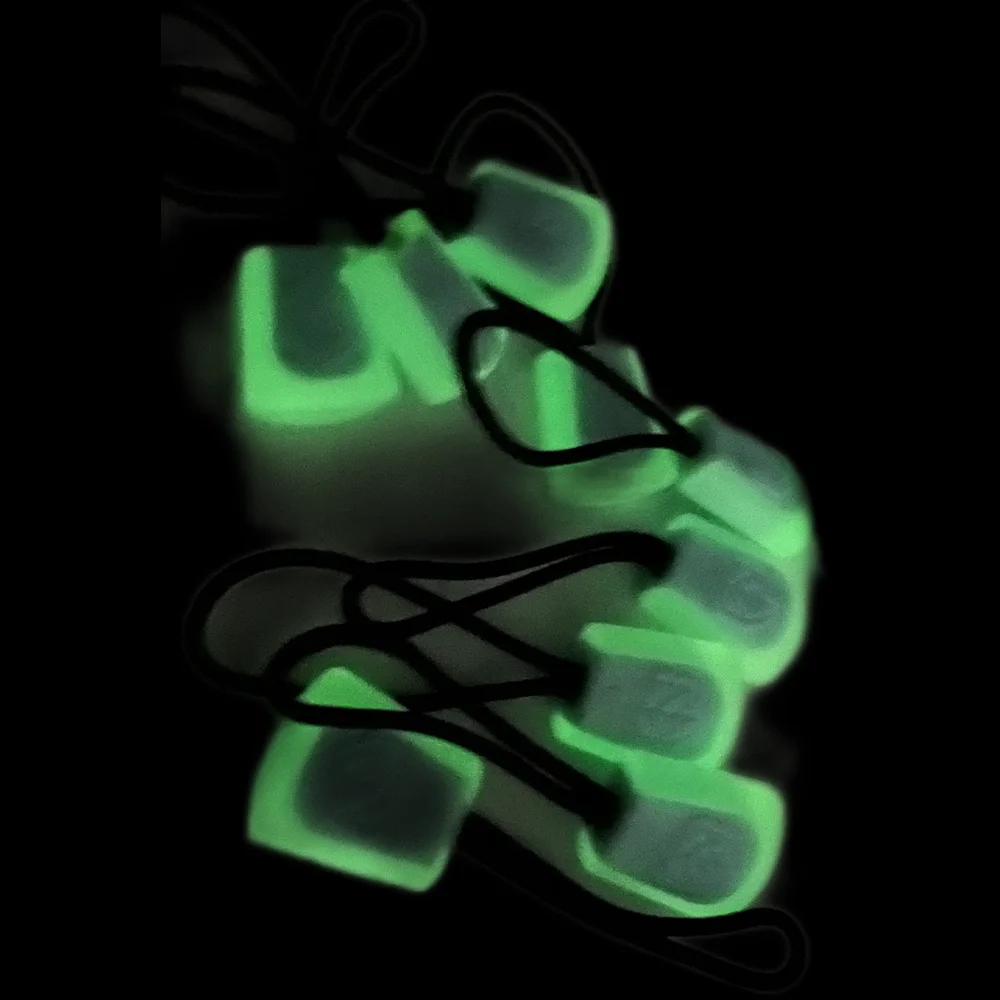 Manufacturer Custom Blue Rubber Plastic Luminous Zipper Puller For Garment Out-door Wear Uniform Sports Bag