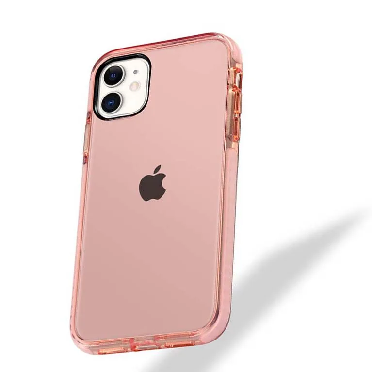 For iPhone Case Customized Pink Fluorescent Neon Green TPE Bumper for iPhone 13 14 Max Phone Case Impact Protection