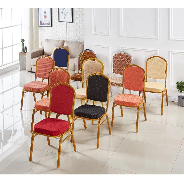 Wholesale Party Banquet Din Chair Gold Furniture Hall  Hotel Chair Stackable Wedding Banquet