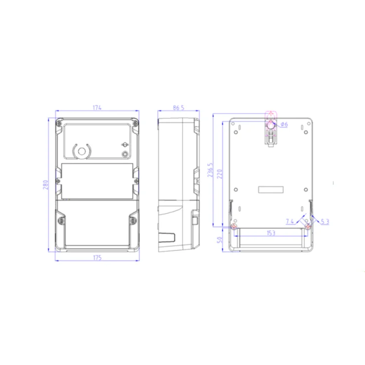 New type multifunctional high accuracy DTSD178 CT operated three phase smart meter