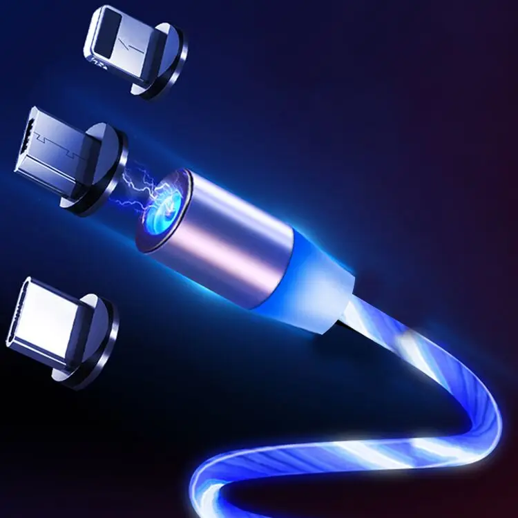  Оптовая продажа Светодиодный светящийся Usb-кабель для быстрой зарядки мобильного