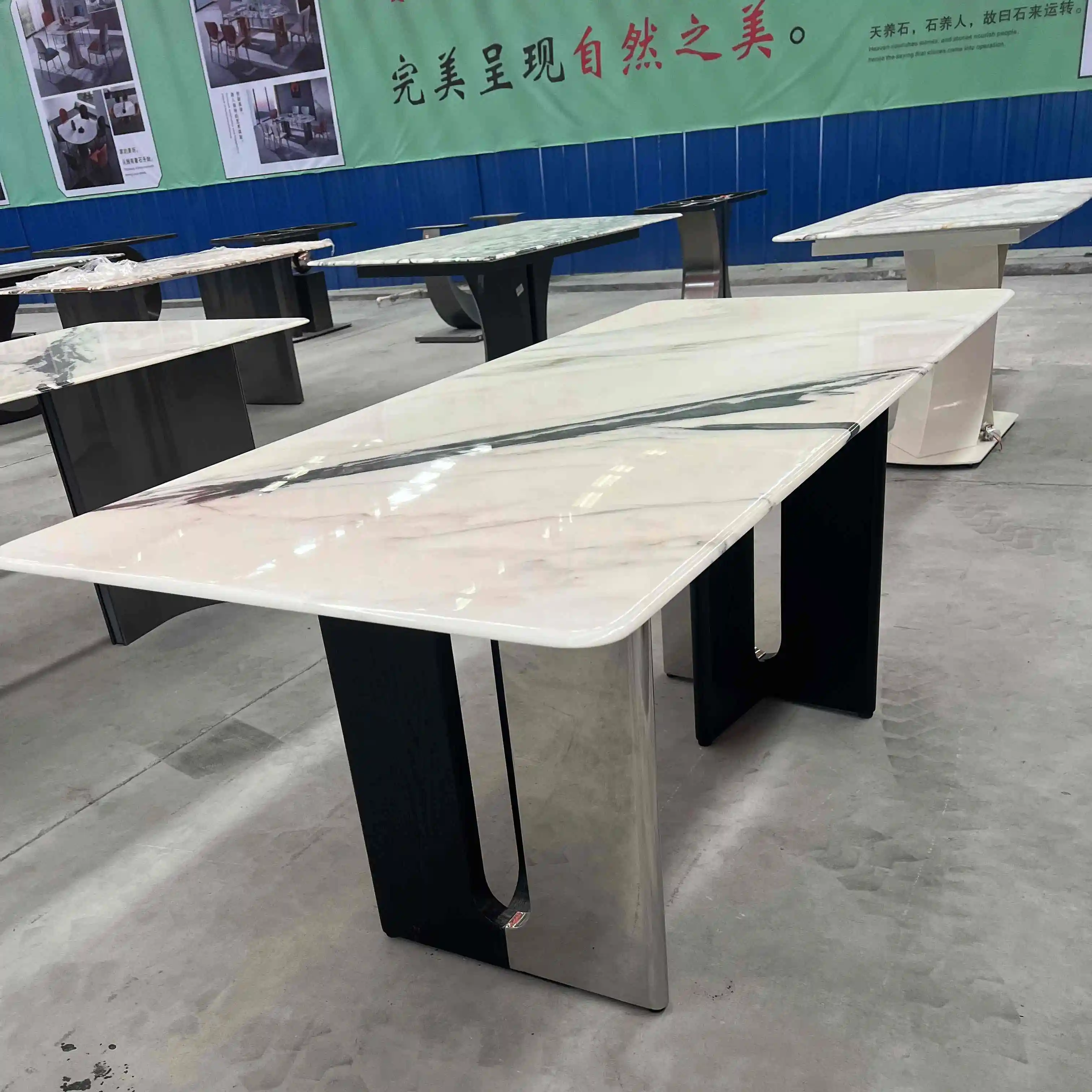 Modern Furniture Kitchen Dinning Table Marble Dining Room Sets Dining Tables Marble Stone