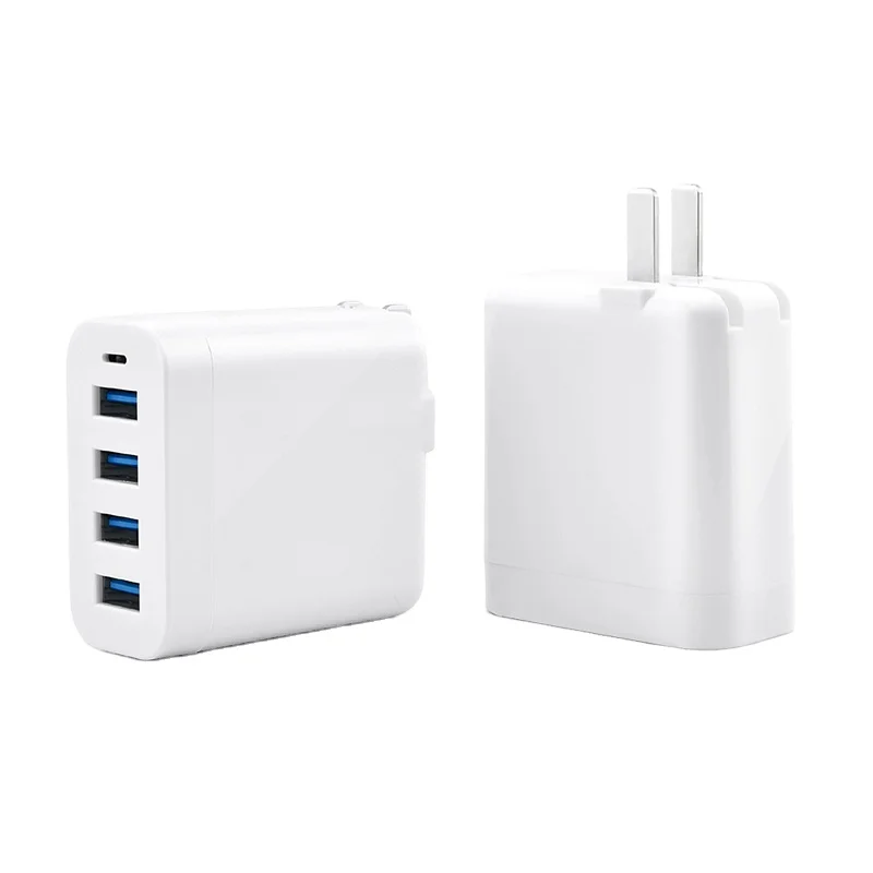 Leishen Wholesale Super Fast 4 USB-A Ports Charger Cube USA Standard Charging Station 5V/6A Wall Charger for Multiple Devices