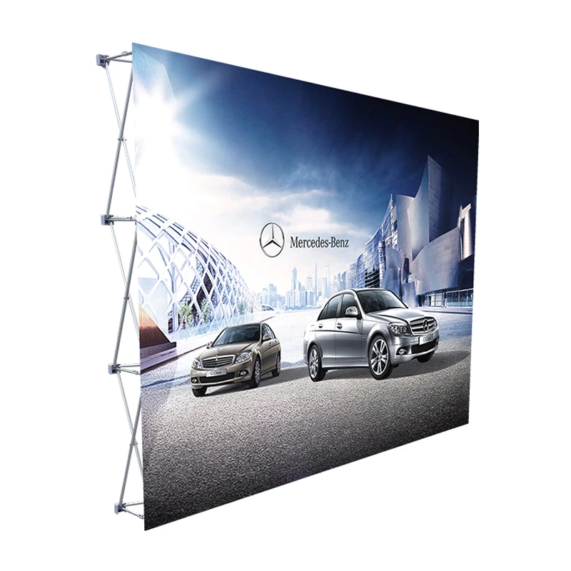 FEAMONT Portable Pop up Display Stand 3*4 Aluminum for Sports Promotion Knitted Printed Advertising Equipment Travel Agencies