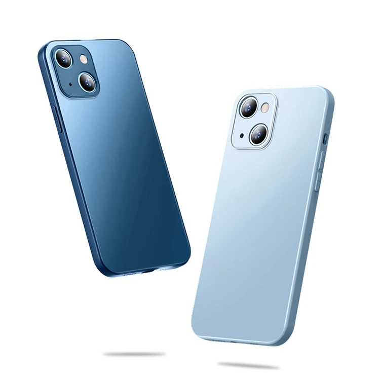 Scratch-Resistant Anti-Fall Back Tempered glass back Frosted phone cover Gradient Liquid Tempered Glass Phone Case For iPhone 14