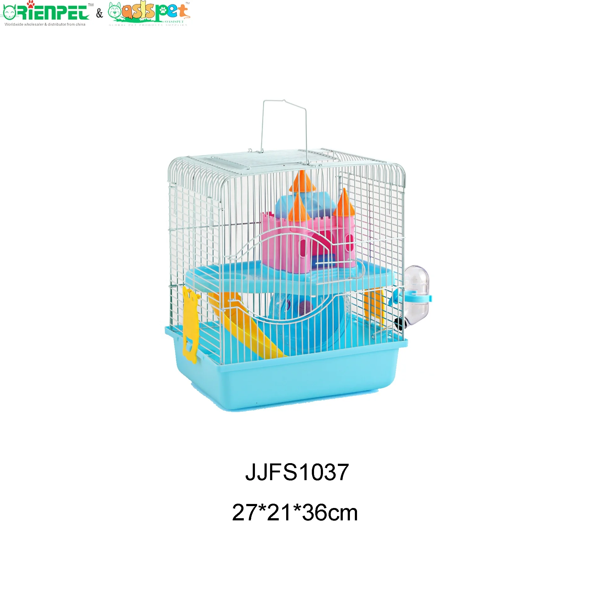 ORIENPET & OASISPET Pet Wire Hamster cage 2 layers Easy to carrie Demon Immortal Castle Ready stocks JJFD12373 Pet cage Products