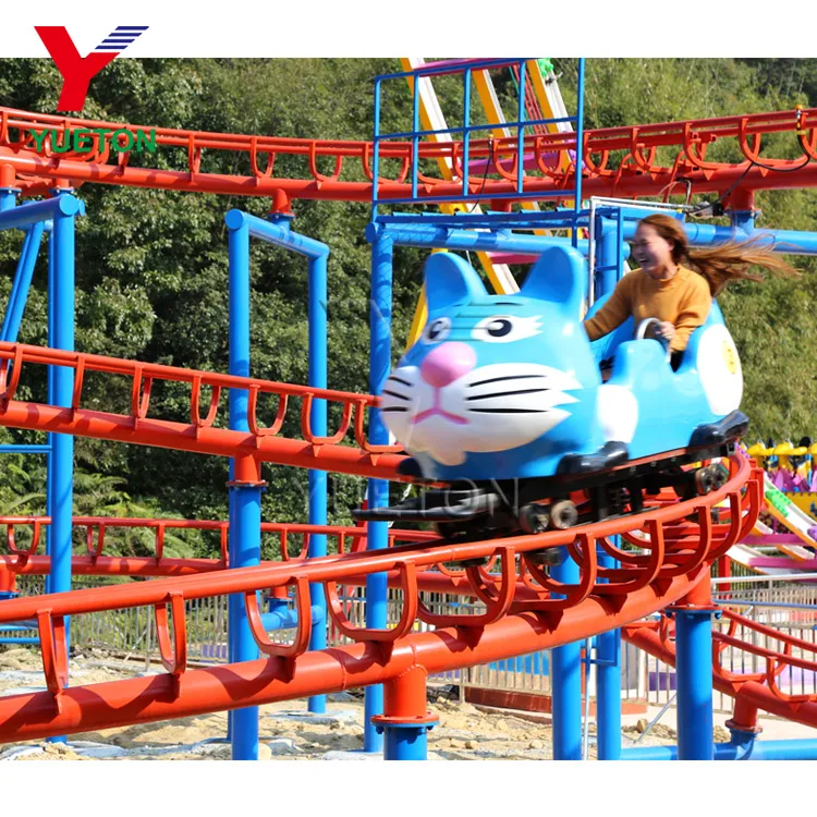 Fairground Attractions Carnival Game Spinning Mouse Ride Crazy Wind Mad Wild Mouse Roller Coaster For Sale