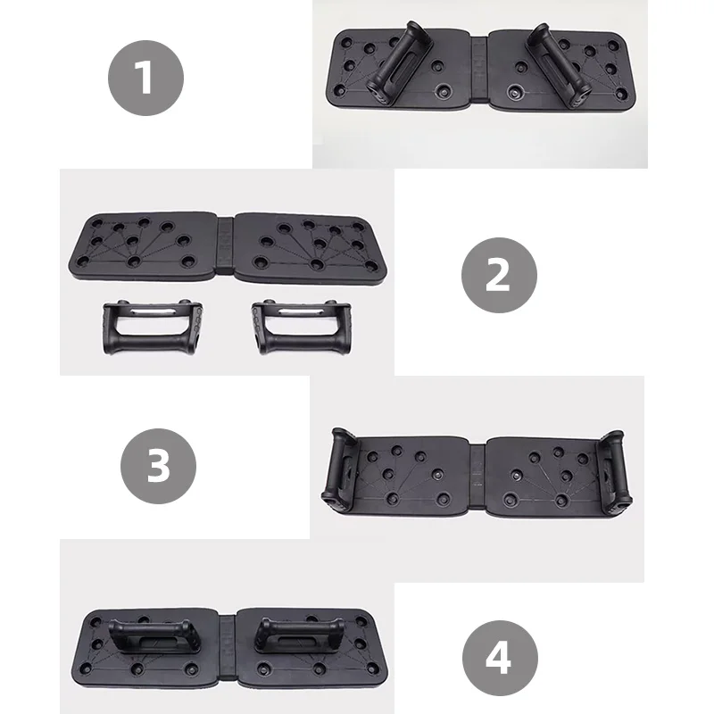 Sit Up Push Ups Foldable Push Up Board Folding Push Up Support With Bands Multifunctional Fitness Board Fitness Equipment