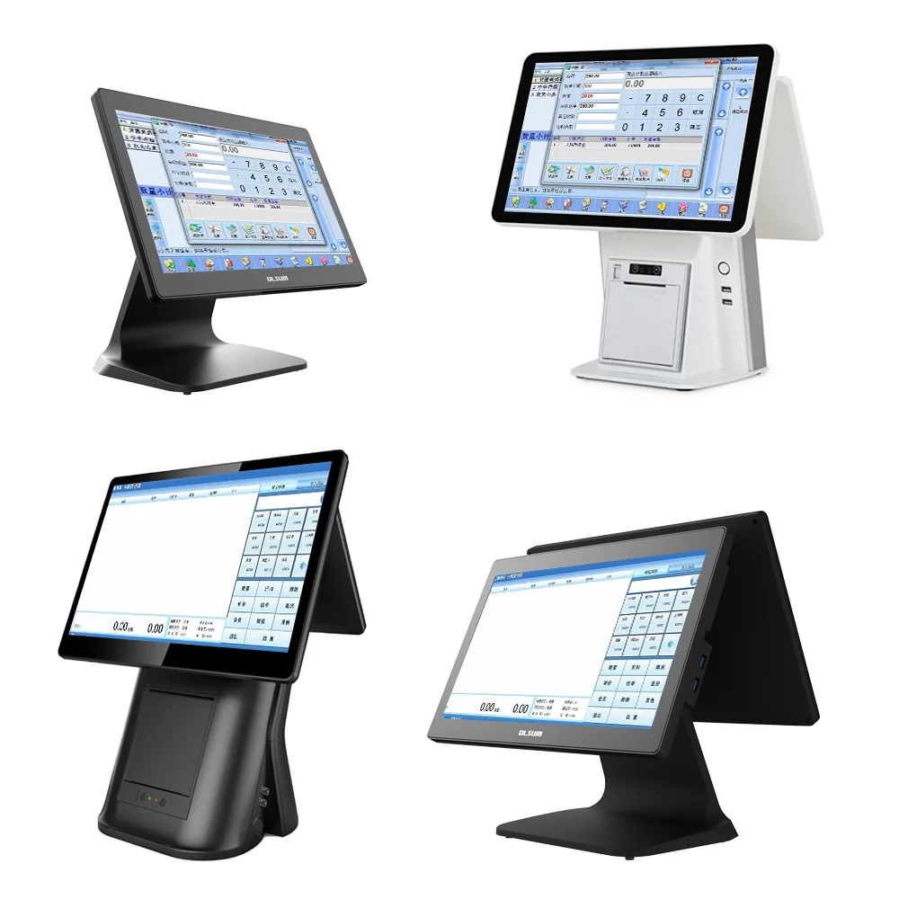 Screen swiper clover smart pos post touch system support external 58mm/80mm thermal receipt printer